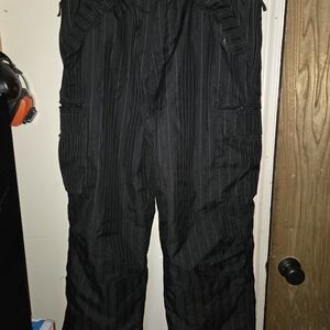 Pulse Black Pinstripe Cargo Pants